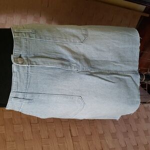 Seven7 Stripe Denim Skirt 12